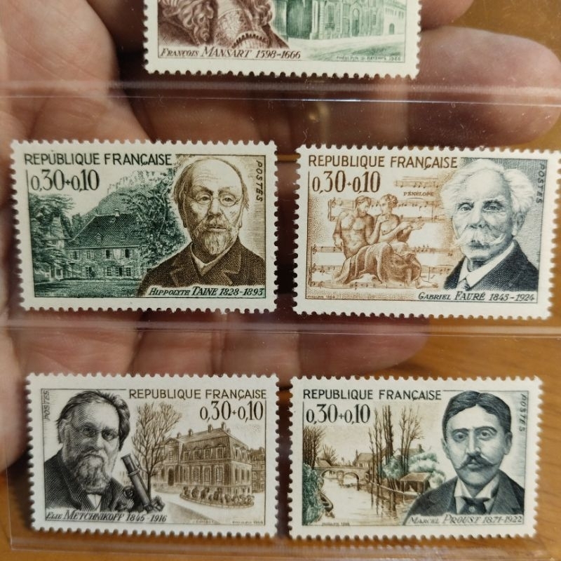 French Stamps 1966/ Unused/ Important Person Set