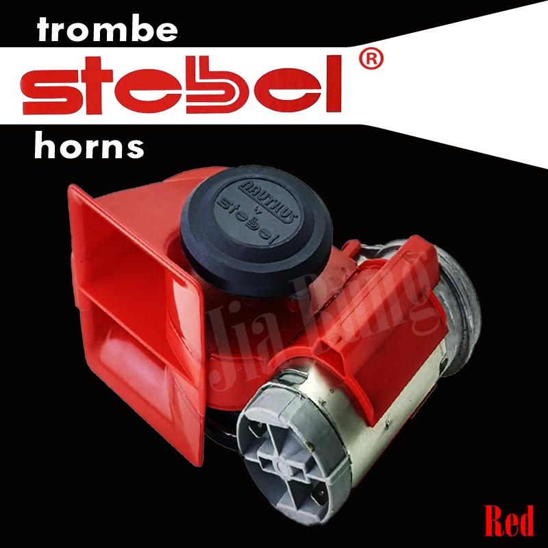 STEBEL Electric Air Horn Snail 2 Mouths TROMBE HORNS Loud Sound 12V/24V 1 Kereta Air Horn 12V Super Loud
