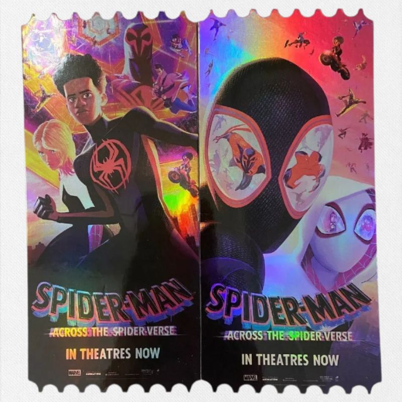 Shiny Tickets Spider Man Across the Verse Collection Authentic From SF Cinema Collectible Ticket 2023