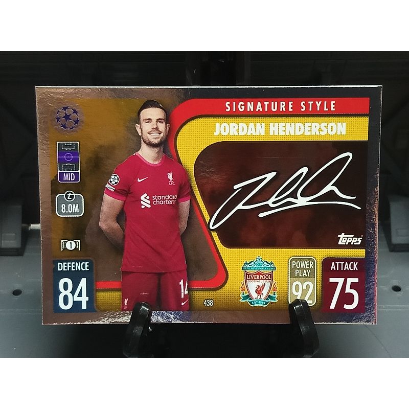 Topps Match Attax Champions League 21/22 Signature Style 438 Jordan Henderson Liverpool