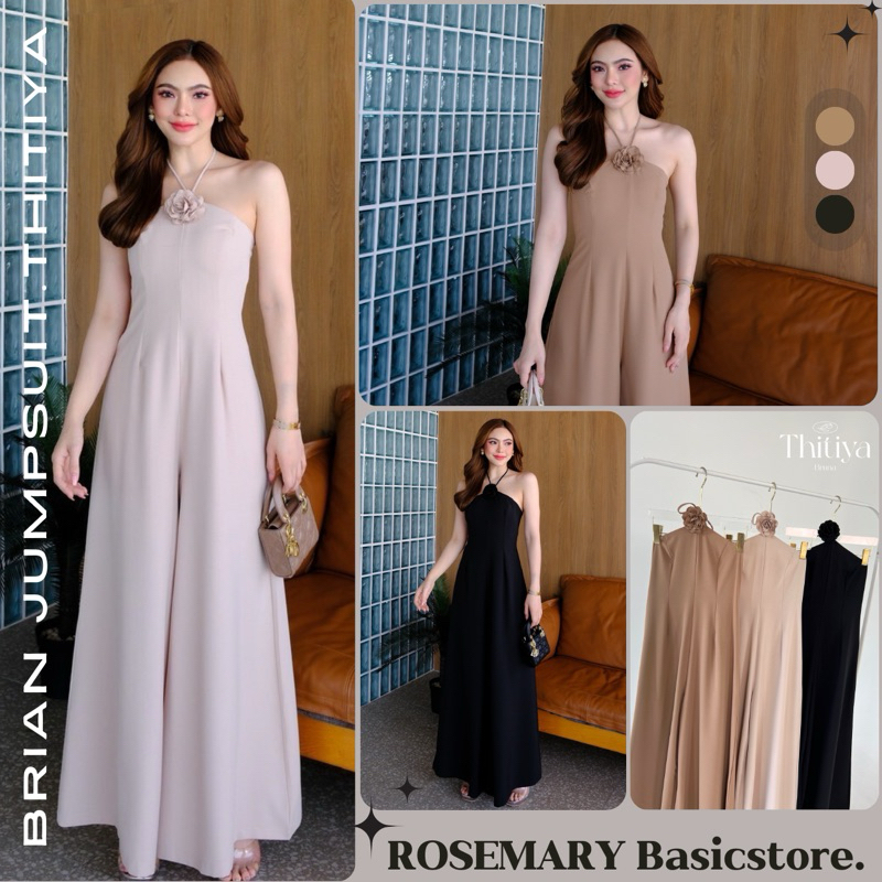 Bruna Jumpsuite Tie Neck Jumpsuit Kg.large Cylindrical Shape Thitiya RosemaryBasicstore Sign