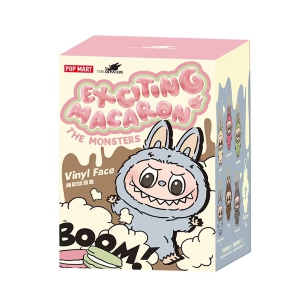 Pop Mart Labubu The Monsters Exciting Macarons Vinyl Face Blind Box