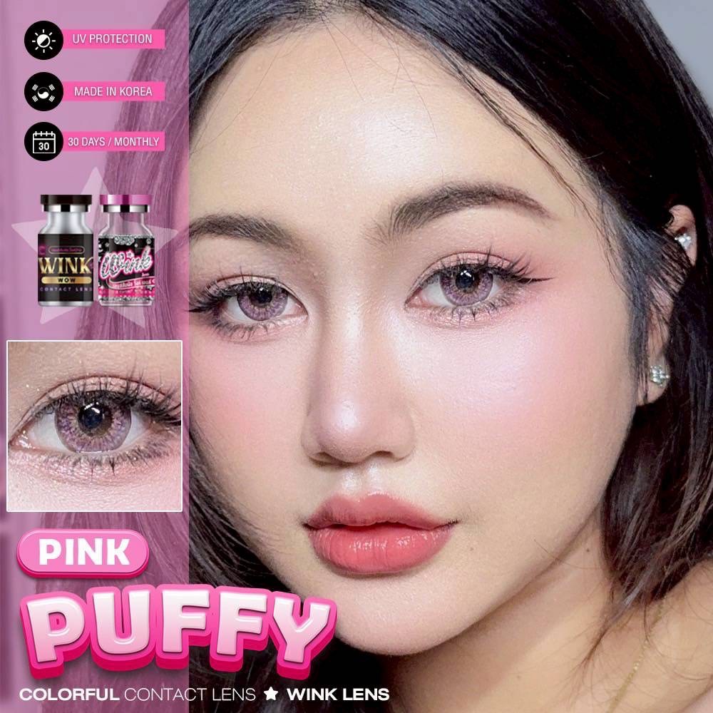 Puffy Contact Lenses Halloween Cosplay Green Violet Blue Pink Size L