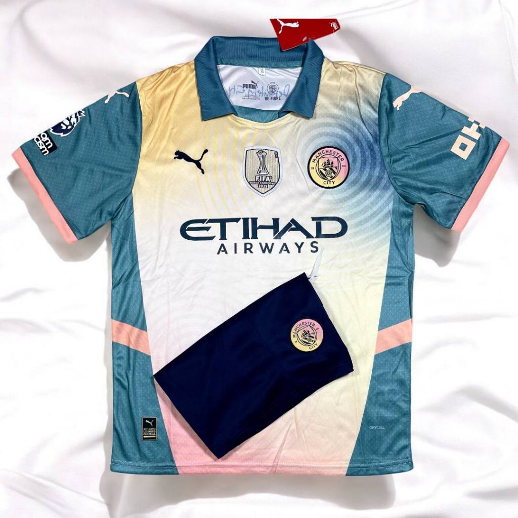 Mancity Soccer Jersey Shirt With Pants Sportswear 2024/25 Good Fabric Comfortable To Wear