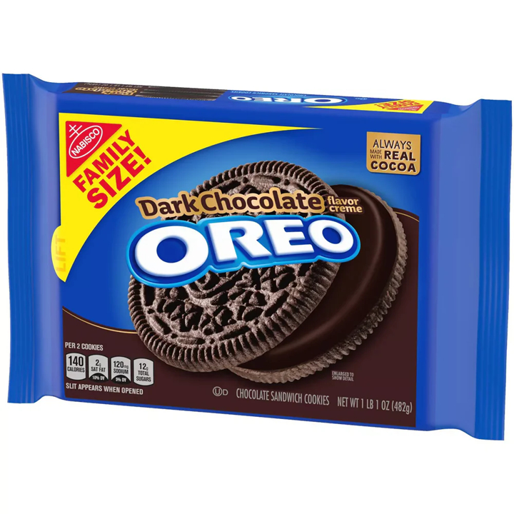 Oreo Dark Chocolate Sandwich Cookies 482g.