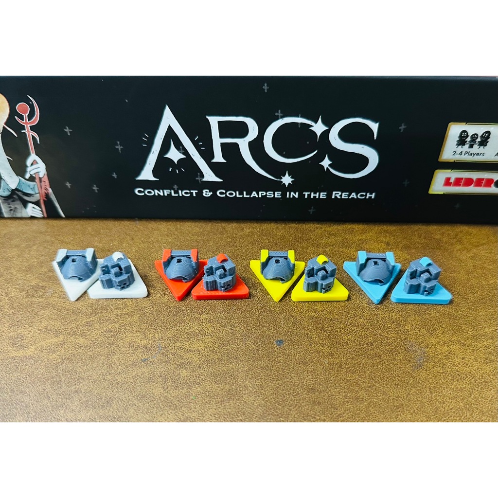 [Plastic] Arcs Board Game: 3D Starport and City Token-Upgrade Kit For Game