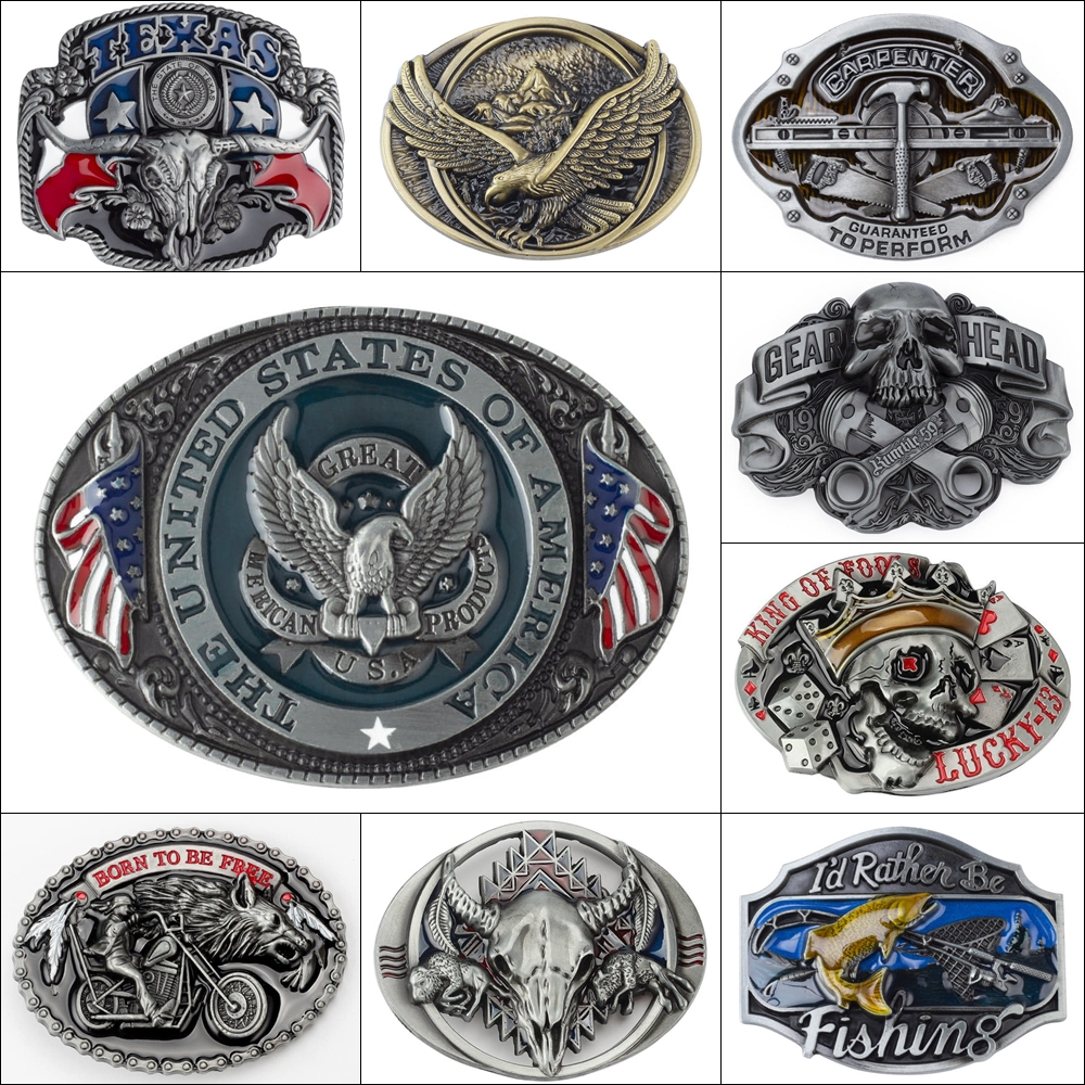 (Sent From Thailand) The Most Popular Men's Metal Buckle!! Vintage For Wide Belt 1.5 Inches (3.7-3.9)Cm