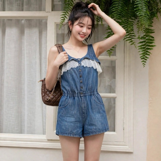 Jumpsuit (Jump) Short Jeans Second Hand Huedy IN LOVE WITH CHANGE Label