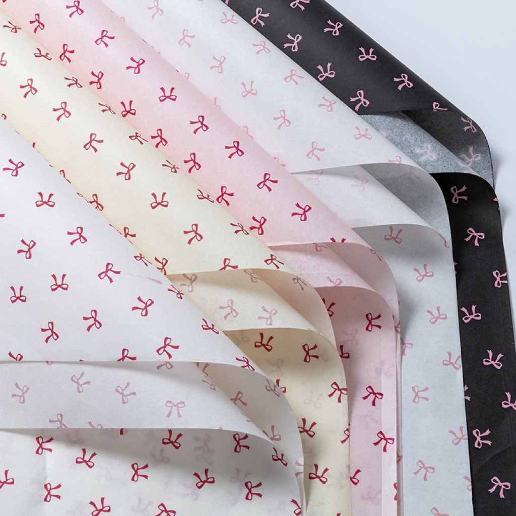20 Sheets Of Waterproof Bow Flower Wrapping Paper