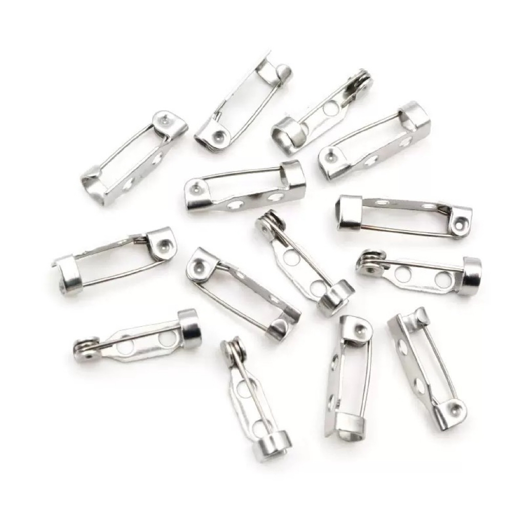 Blank Brooch Plain Accessories Safety Type 50 Pieces Per Set Sold By Thai People.