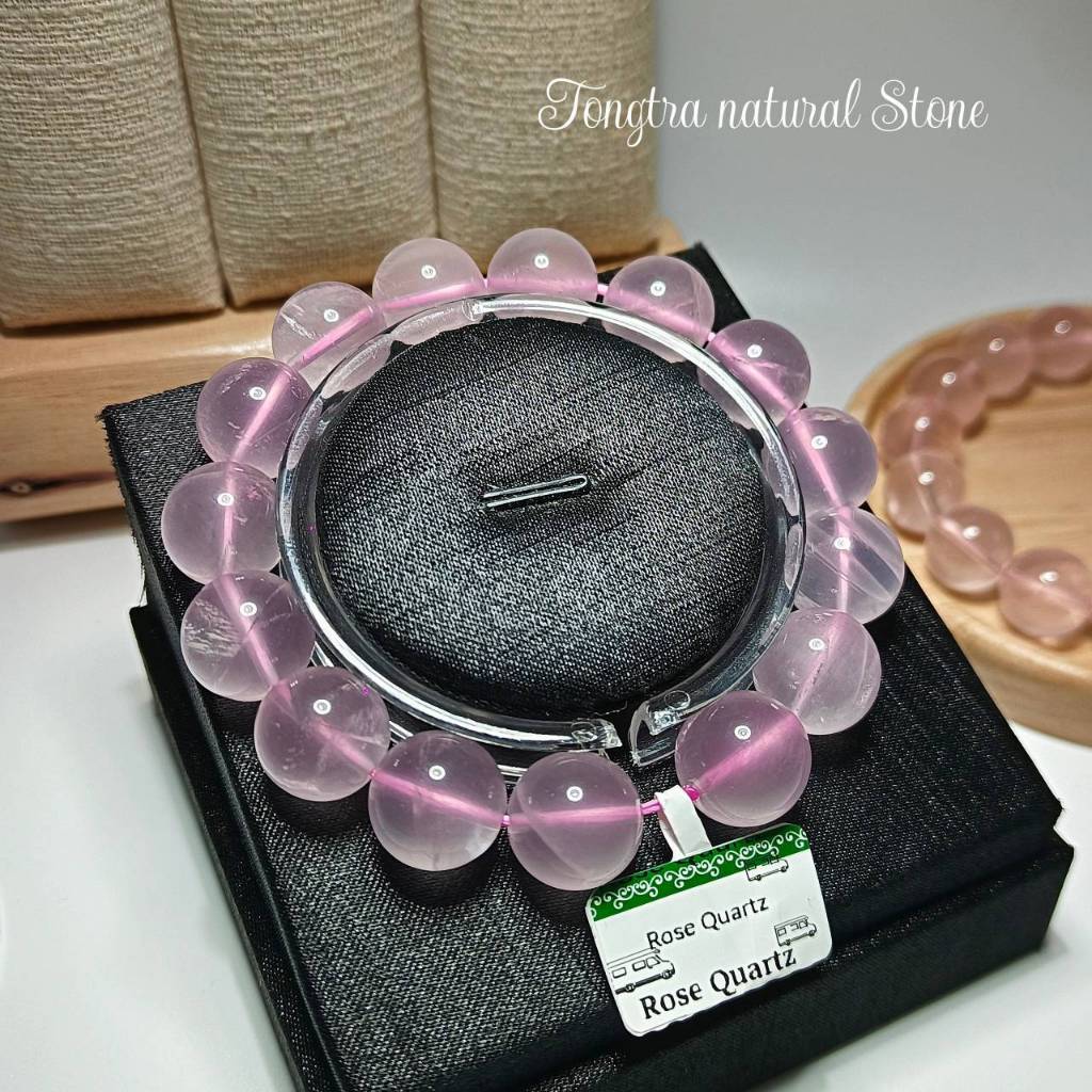 Rose Quartz Bracelet A Pastel Pink Gem In The Family Known As "Stone Of Love And Forgiveness".