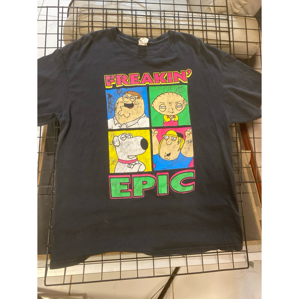 Second-Hand Vintage Style Fashion Shirt With Four Cartoon Patterns