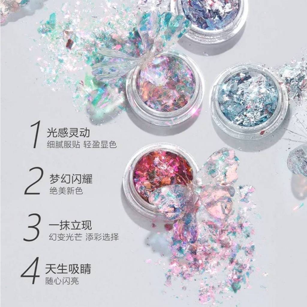 TAYE Ice Foil Flake Y24-29 Jar Type Different Colors Have Effects.