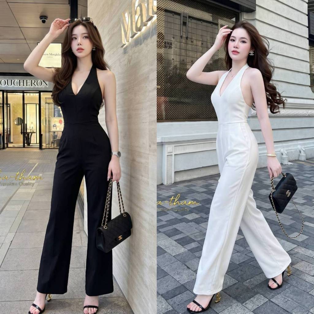 Cha-Tham Jumpsuit Long Pants Giving A Simple And Elegant Look. Look Expensive