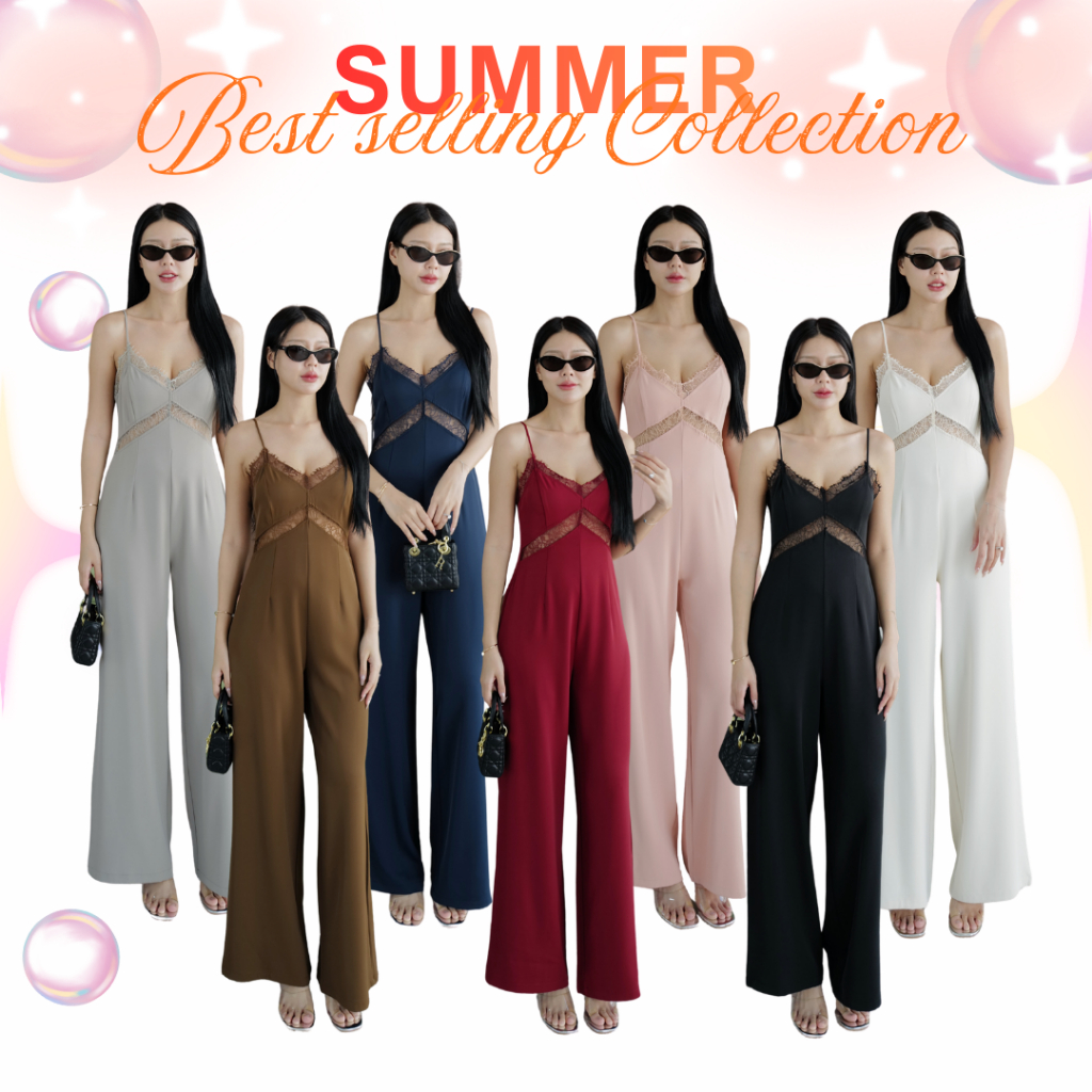 INTUON 9552 5073 Long Jumpsuit With Spaghetti Straps And Lace Trim. I Must Say It Under The Chest. This One Is Fine Fabric And Very Beautiful Fabric. T-SHIRTNISTA