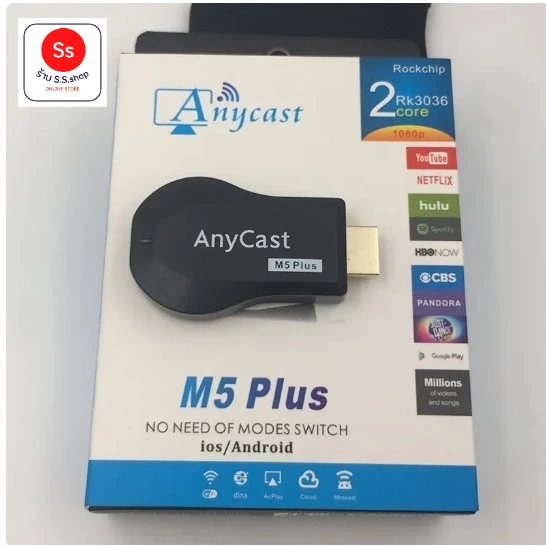 M5 PLUS Anycast HDMI TV Stick HD 1080P Miracast DLNA Airplay WiFi Signal Dongle andriod