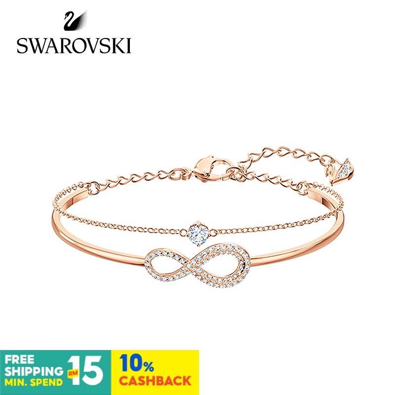 ✨Ready Stock✨Swarovski SWA INFINITY Wang Yibo Same Style Adjustable Bracelet Gran Layered Eternal Love Fashion Crystal Ladies New Product Valentine's Day Gift