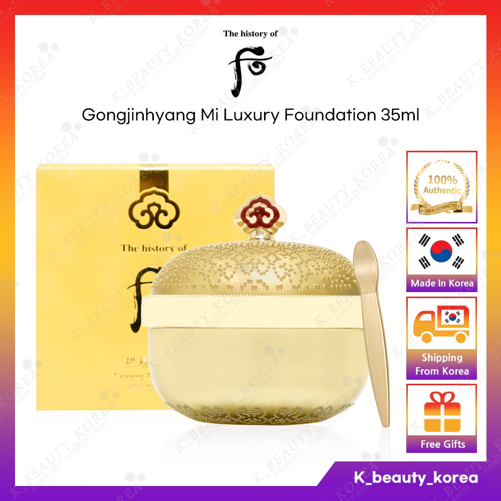 [The history of Whoo] Gongjinhyang Mi Luxury Foundation 35ml (SPF30/PA++) / Base Makeup Cream Foundation [KOREA] THE WHOO