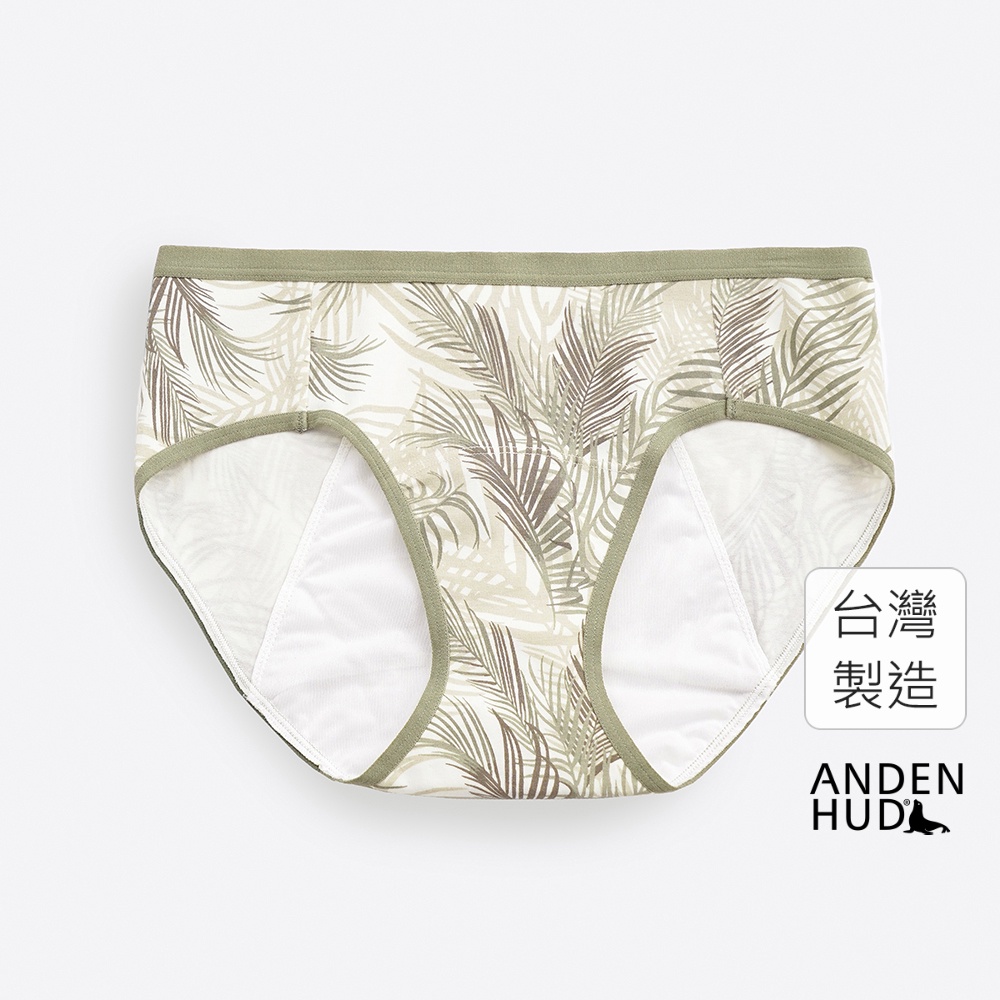 [Anden Hud] Vacation Atmosphere.mid-Waist Physiological Pants (Japanese Style Rice-Palm Leaf Shade) Pure Cotton Made In Taiwan