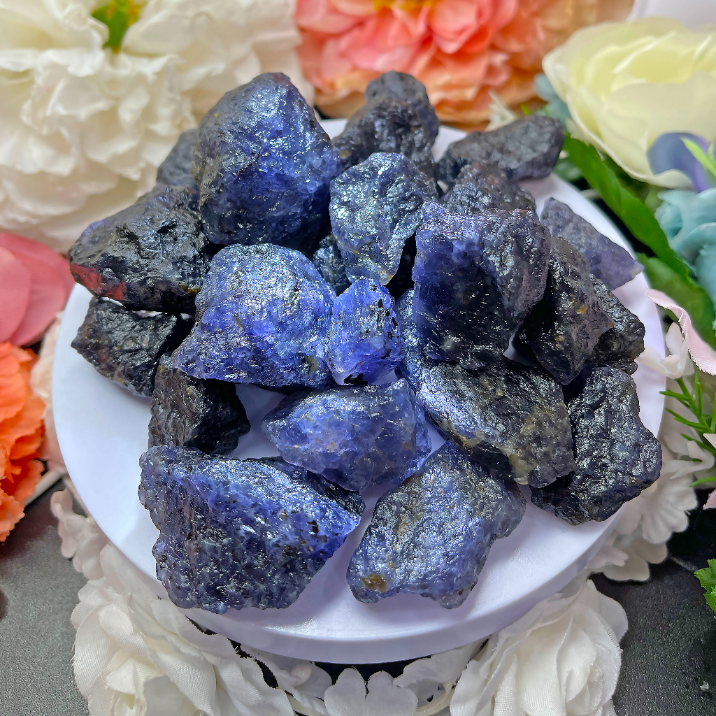 Natural Selection High-Quality Iolite Grape Stone Raw Ore Calm Reasonable Thinking/Seeing Truth/Refusing Temptation Energy Rough Unbroken Habits Conducive To Weight Loss