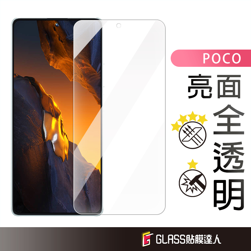 POCO Tempered Glass Sticker Screen Protector Suitable For F6 X6 C65 X5 X4 Pro M4 F5 M3 M5