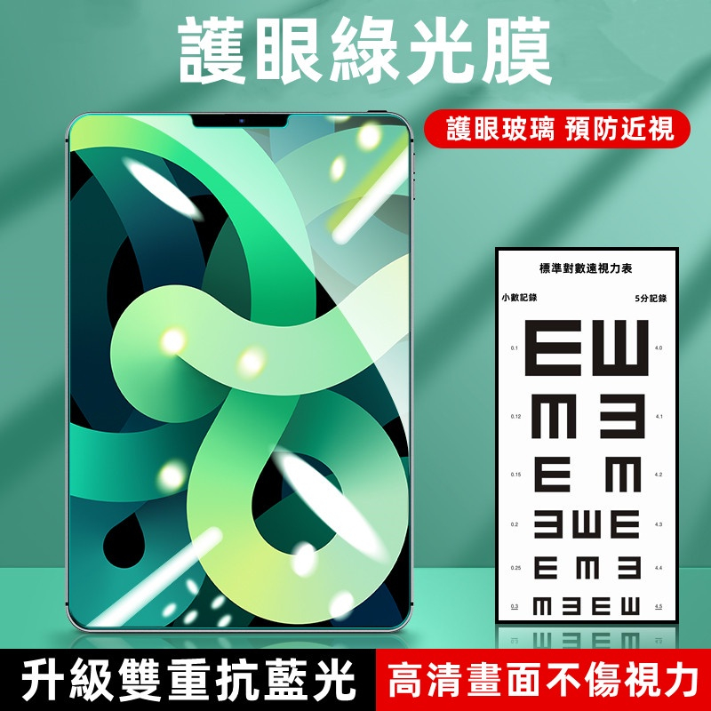 Eye Protection Green Light Suitable for iPad 11 10 9 8 7 6 Pro Mini7 Air M4 M5 M3 Shock-resistant Protective Sticker