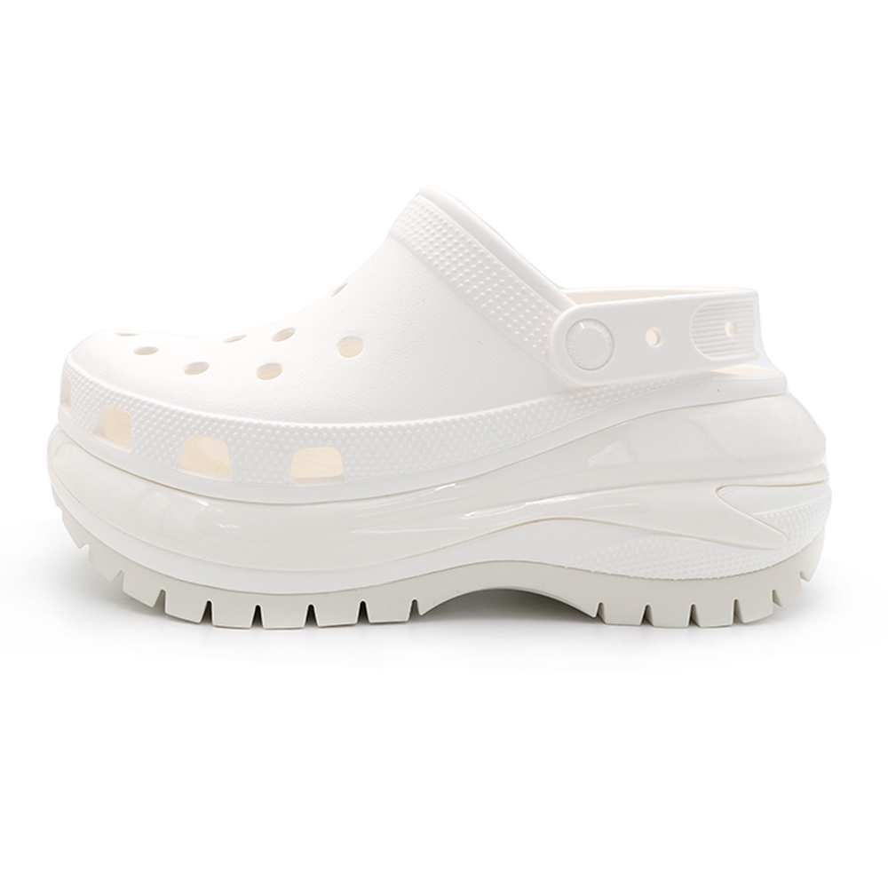 Crocs White Classic Thick-Soled Sandals Women's B3853 [Hsinchu Royal207988-100】