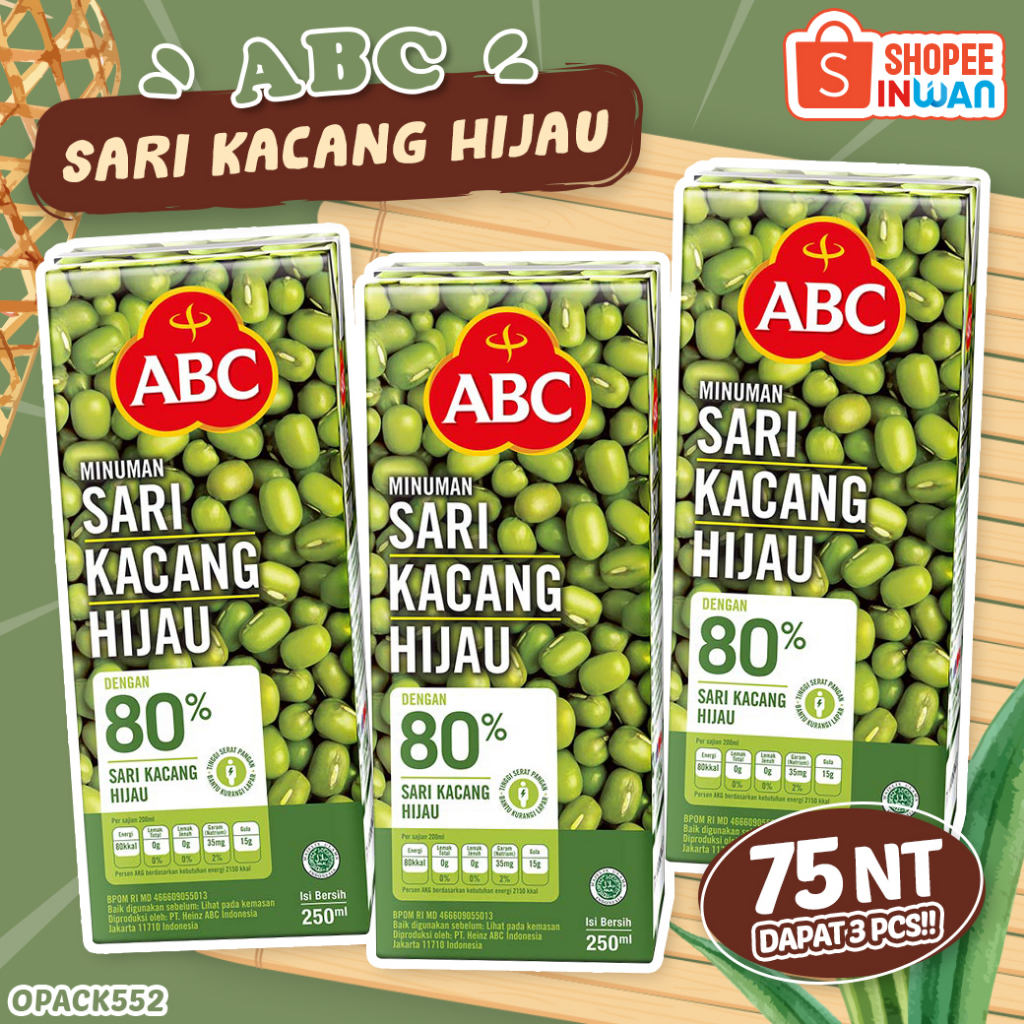 [INWAN INWAN] SARI KACANG HIJAU ABC Juice Mung Bean Southeast Asian Drink Mango Spicy Thorn Fruit Lychee