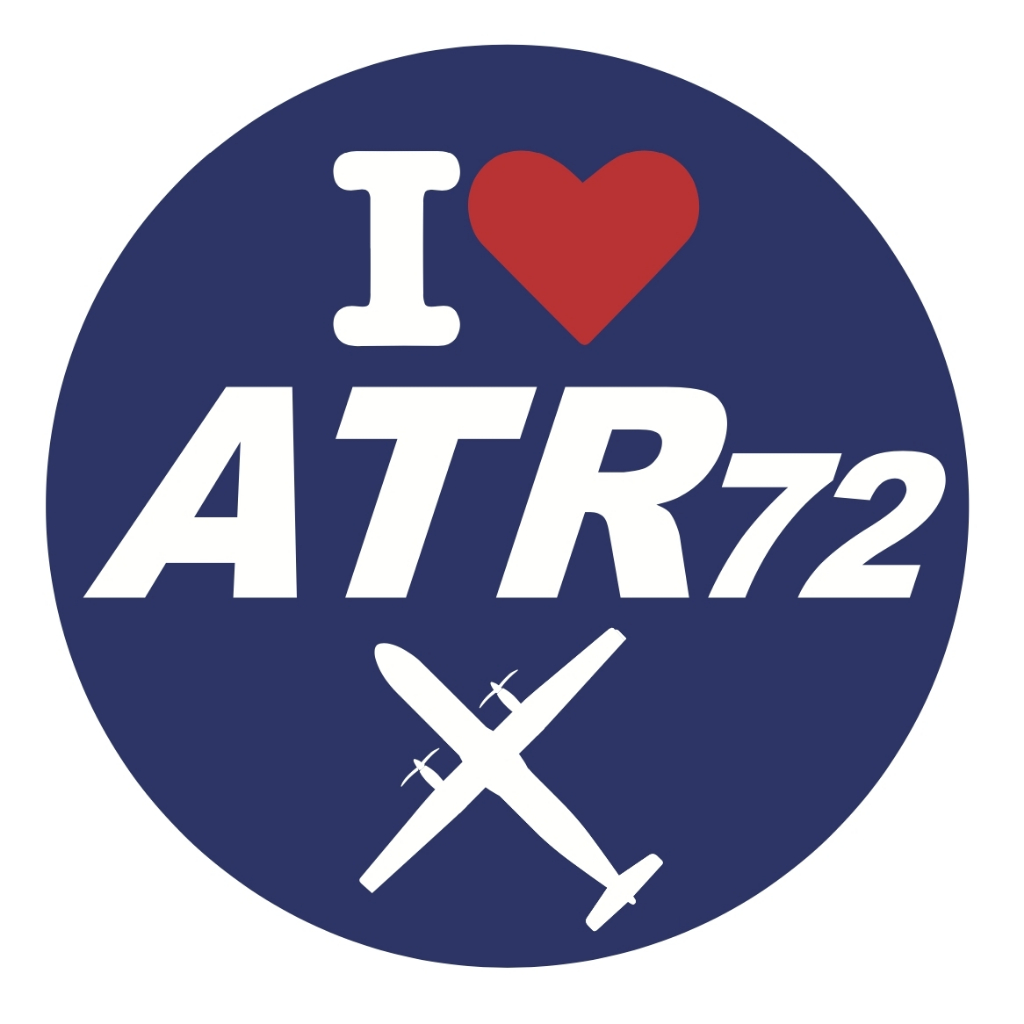 R RBF Out Of Print I LOVE ATR72 7CM STICKER S-C-LVAT72