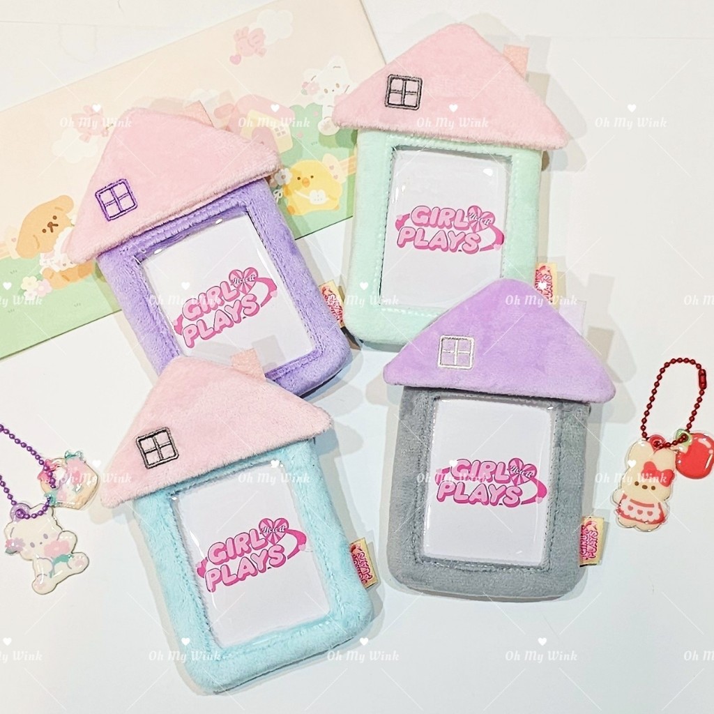✨4 Styles Ready Stock Shipped within 24H~Free Hard Card Holder🏠Little House Card Holder Baby is in My House🌷Fluffy Card Holder Plush Card Holder ID Holder BOYNEXTDOOR Door Child Peas