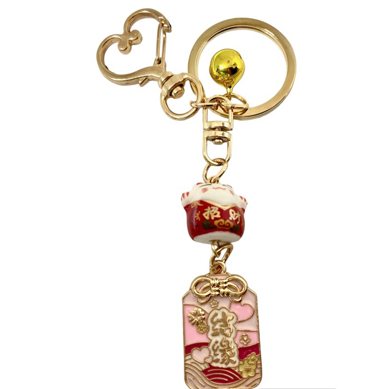 Yushou Lucky Cat Bell Love Ring Buckle Mobile Phone Charm Bag Key Earphone Box Wedding Small Things,