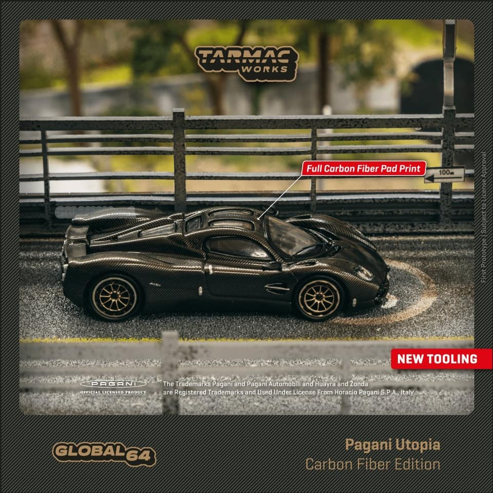 ((Xiao Jia Garage) 1/64 Pagani Utopia-CARBON FIBER EDITION