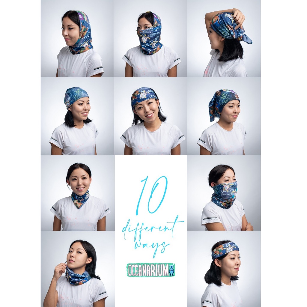 (((Ocean Mango)) Oceanarium Sea Turtle Headscarf