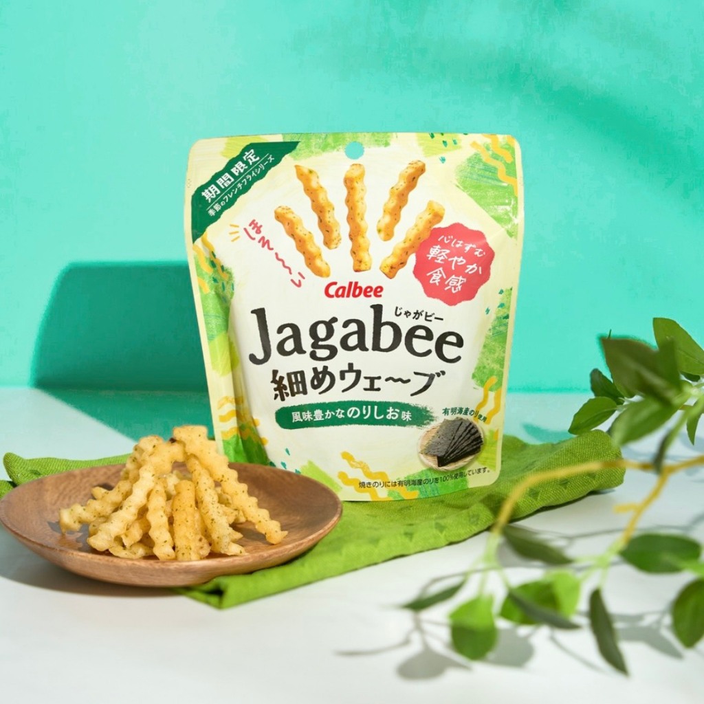 [Elephant Mommy] Japan Calbee Jagabee Seaweed Salted Wave French Fries Fat Japanese Snacks
