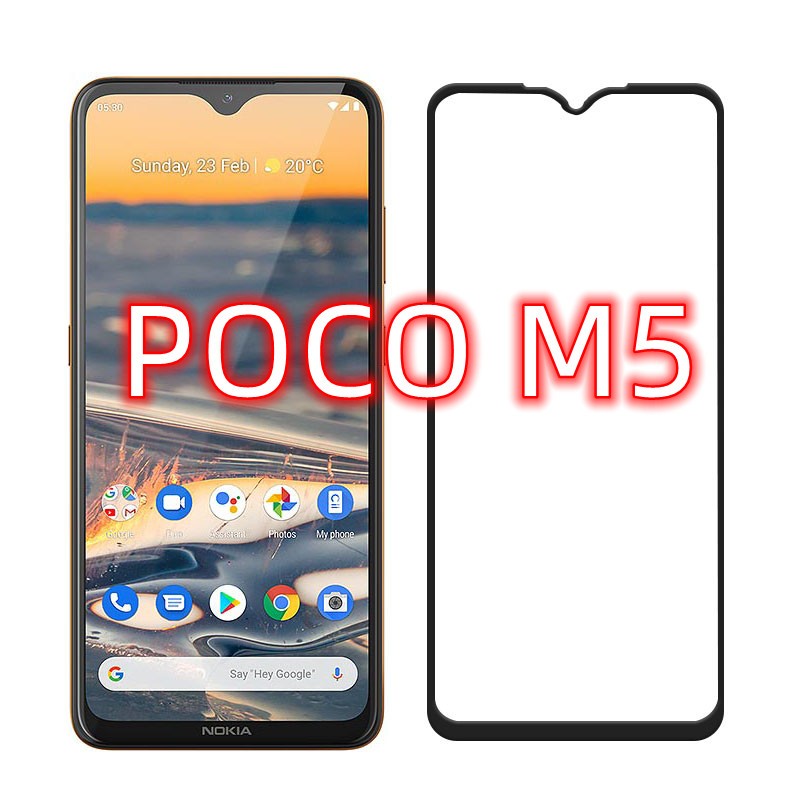 Xiaomi Poco M5 Tempered Glass Full Version Glue M5 M5 Sticker