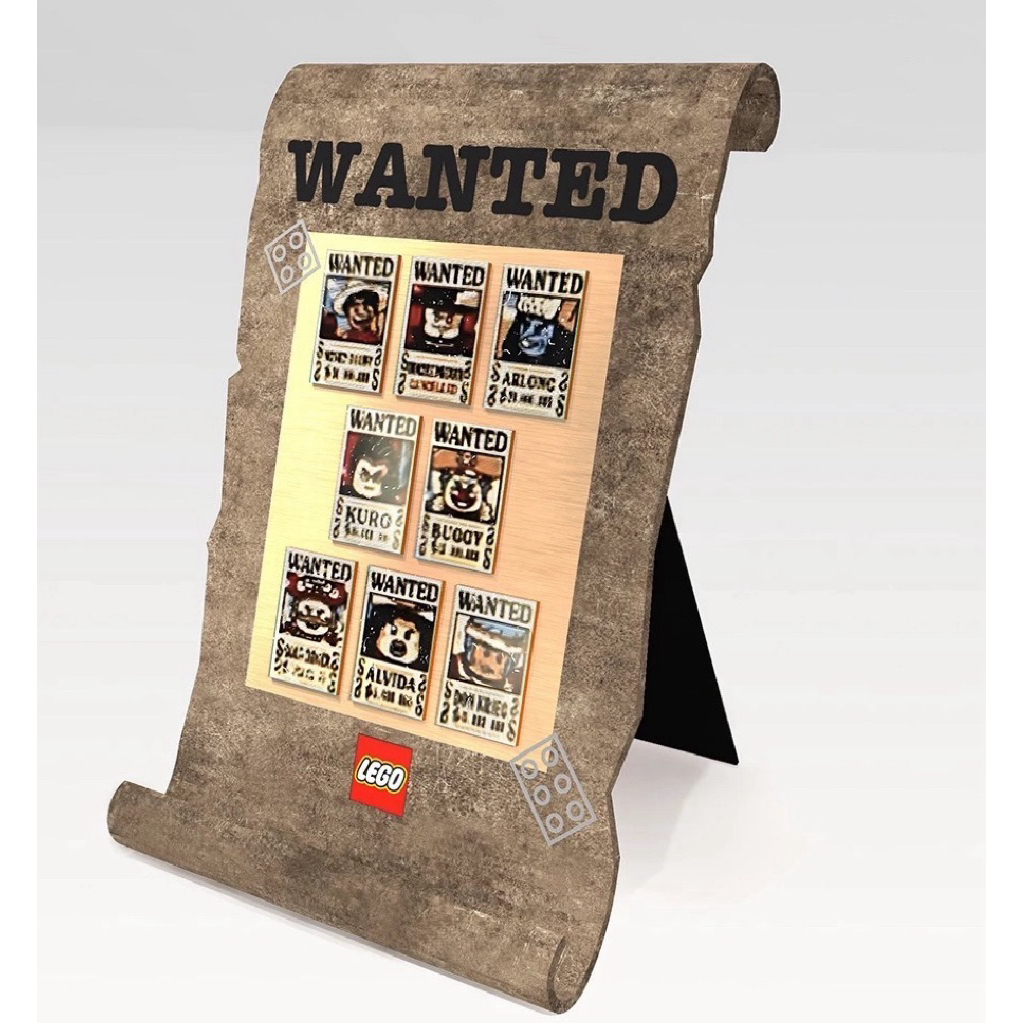 < Crazy Happy Dollhouse > LEGO TLT0646MA One Piece Bounty List Poster Brick Display Stand