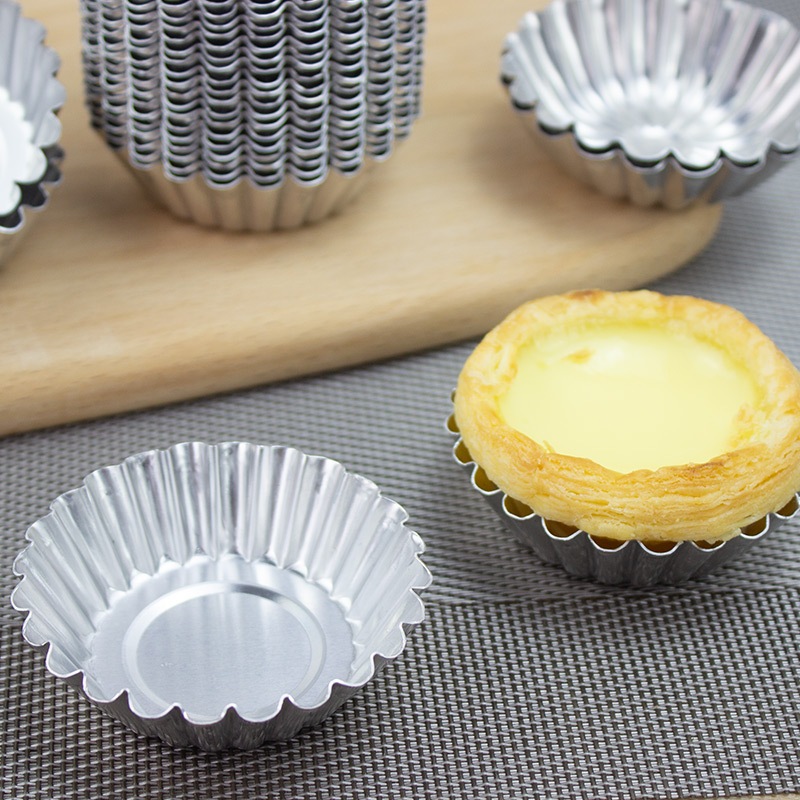 [Rose Garden Handmade] Cake Mold Egg Tart Chrysanthemum Cup Aluminum Alloy Baking Utensils Reusable BK0012