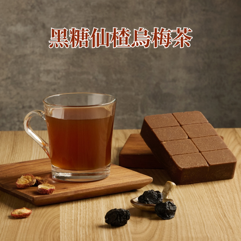 Cane Club] Brown Sugar Hawthorn Ebony Tea (300g/Piece) Brick Business Use Juice Flower…