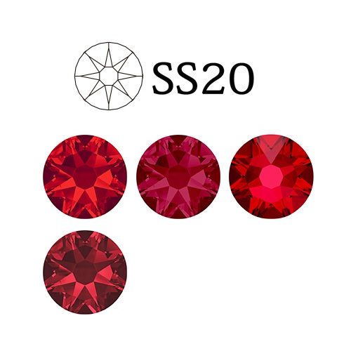 [EmilyQ.] 2088 Round Flat Bottom Diamond SS20 [About 4.7mm] Red Series Austria Advanced Crystal Rhinestone Jewelry Manicure diy Material