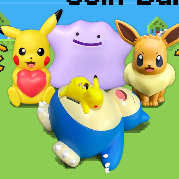 Korea Pokémon Piggy Bank Pikachu Kabi Beast Variety Monster Ibrahimovic Doll Snorla Tabungan Duit