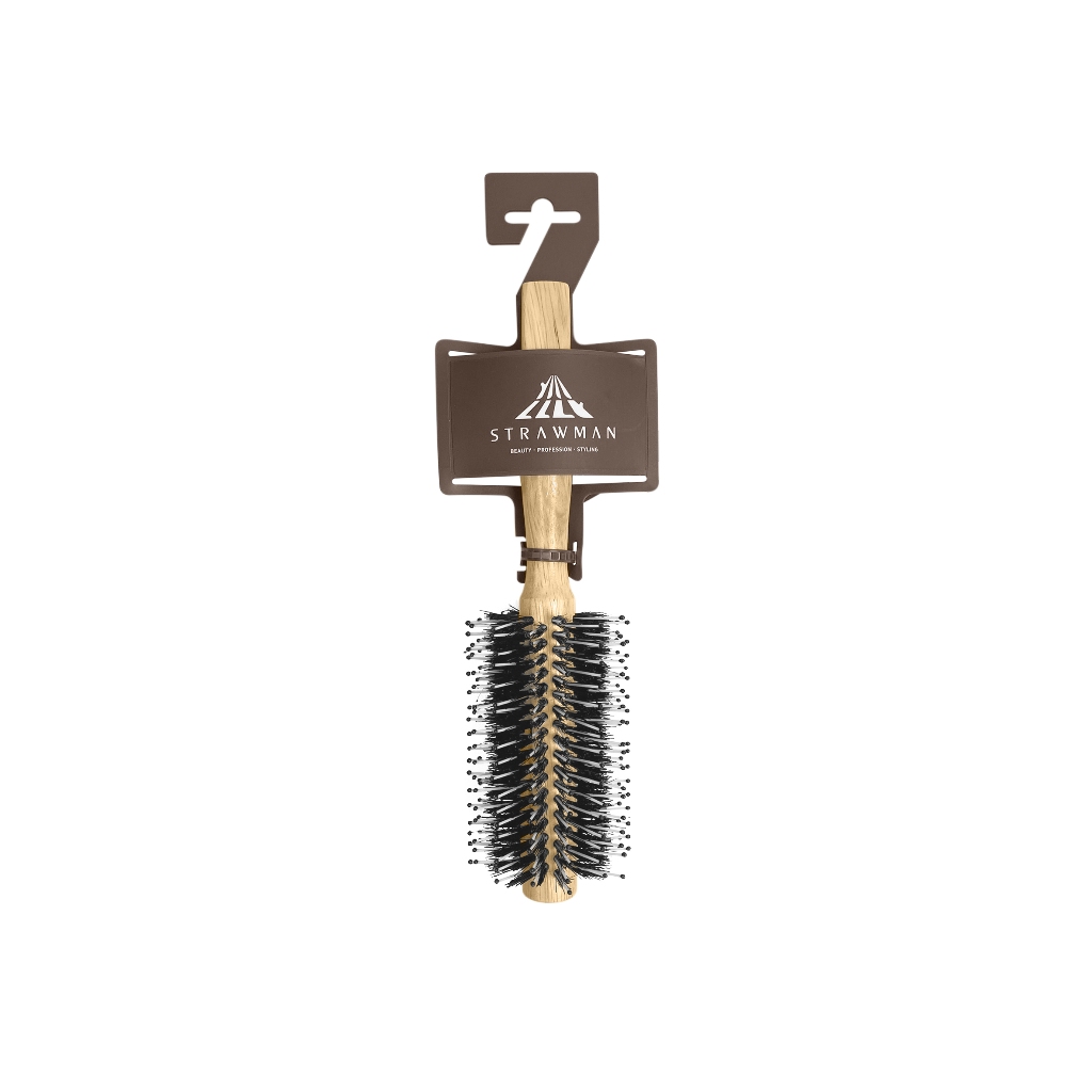 Natural Dolphin Hair Rolling Comb M5720 [Jama] STRAWMAN Round
