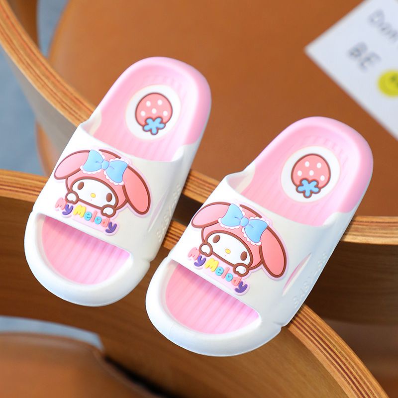 Stock Ready! Kid's and Women's House Slippers My Melody Cinnamoroll Soft Bottom Non-Slip Comfy Pink Blue Purple