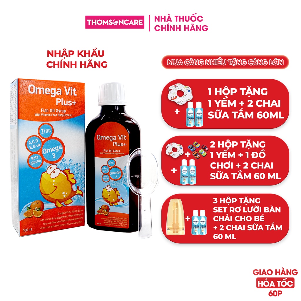 Omega 3 DHA EPA Omega Vit Plus Supplement From Fish Oil, Essential