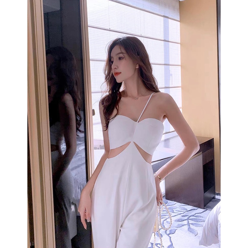 White Jumpsuit, shorts with breast pads