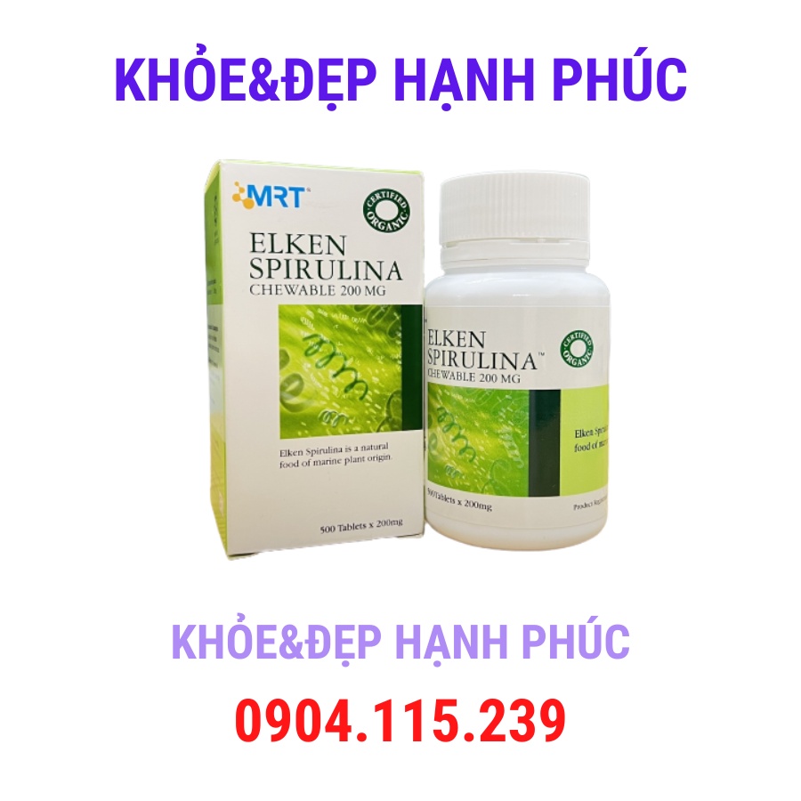 Elken Spirulina antiaging Spirulina, effective Cancer 500 tablets