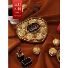 [ Luxury ] Golden Chocolate Box Candy/ Heart-shaped Hongya Chocolate Elegant and luxurious giftPiece