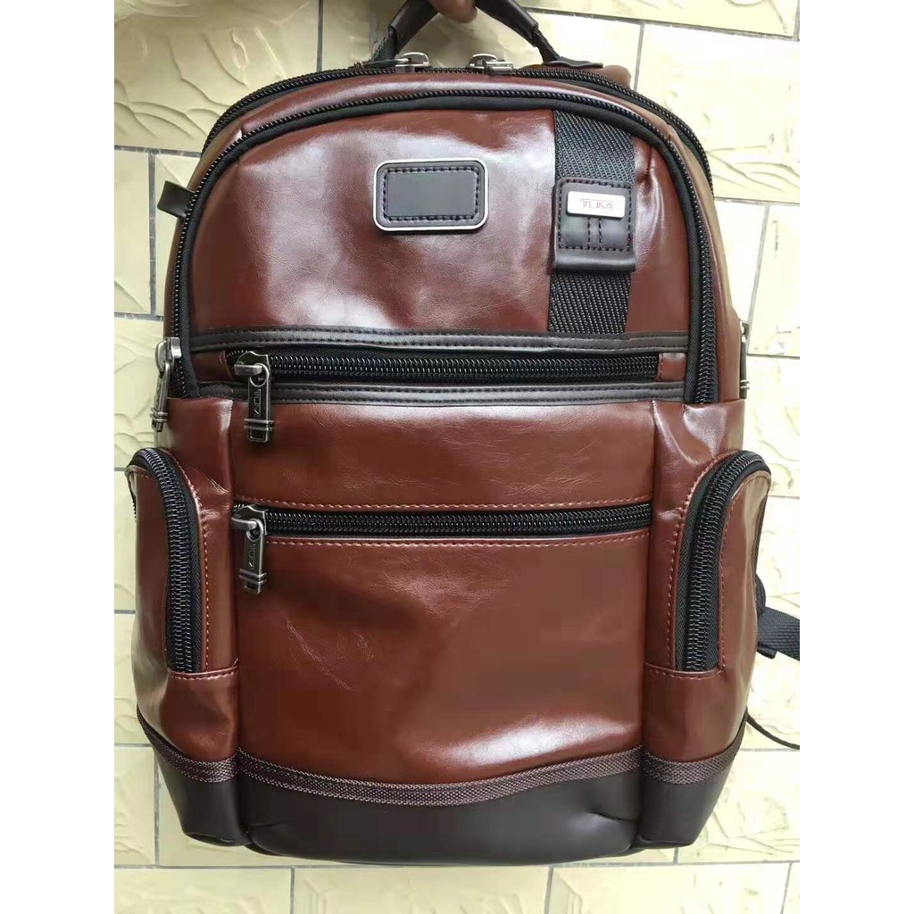 Men's Backpacks, Tumi Backpacks, Tumi Men's Yellow Leather Backpacks. Imported Goods. Cowhide. Fireproof. Youthful style.