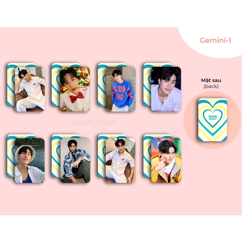 SET OF 8 CORNERED CARD Gemini Norawit