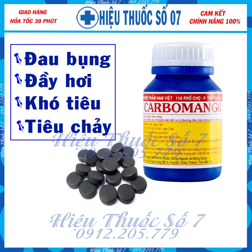 Carbomango Activated Carbon Tablets Aid In Digestion In Cases Of