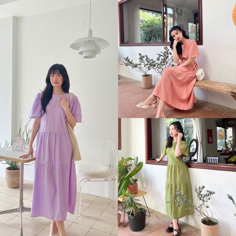 Baby doll Skirt With Short Sleeve Waist (v285) Shopee Malaysia